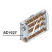 Distributie-klemmenblok ArTu ABB Componenten Voedingsblok 160A 4Pol 160mm AD1027